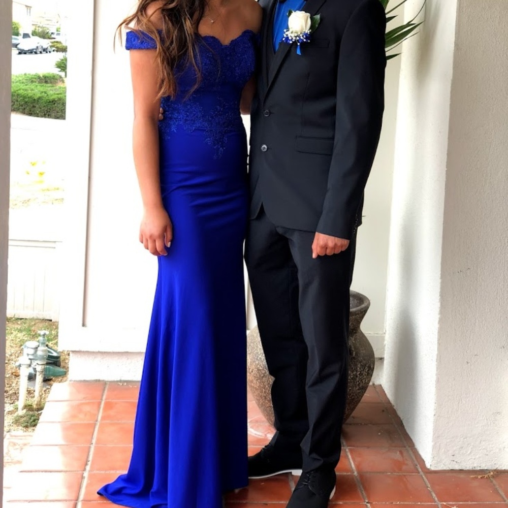 Cinderella Royal Blue Embellished Mermaid Dress